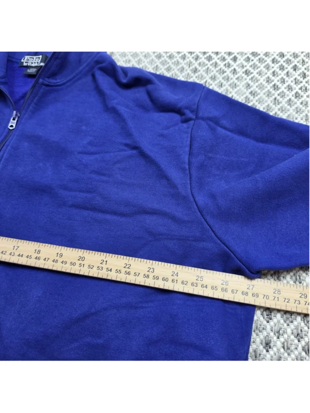 Polo Ralph Lauren Full Zip Sweatshirt Men’s XXL Blue Mock Neck Cotton Jacket